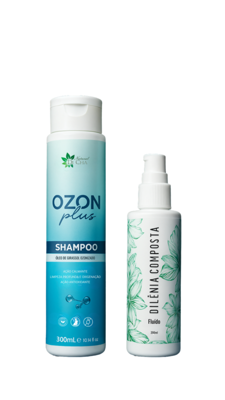 Kit para PSORÍASE no Couro Cabeludo com Fluido Dilênia 200ml+Shampoo OZON PLUS 300ml