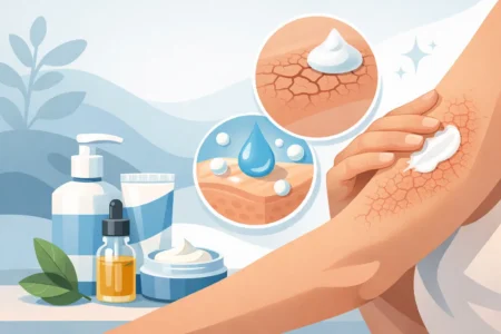 O que passar na dermatite ressecada?