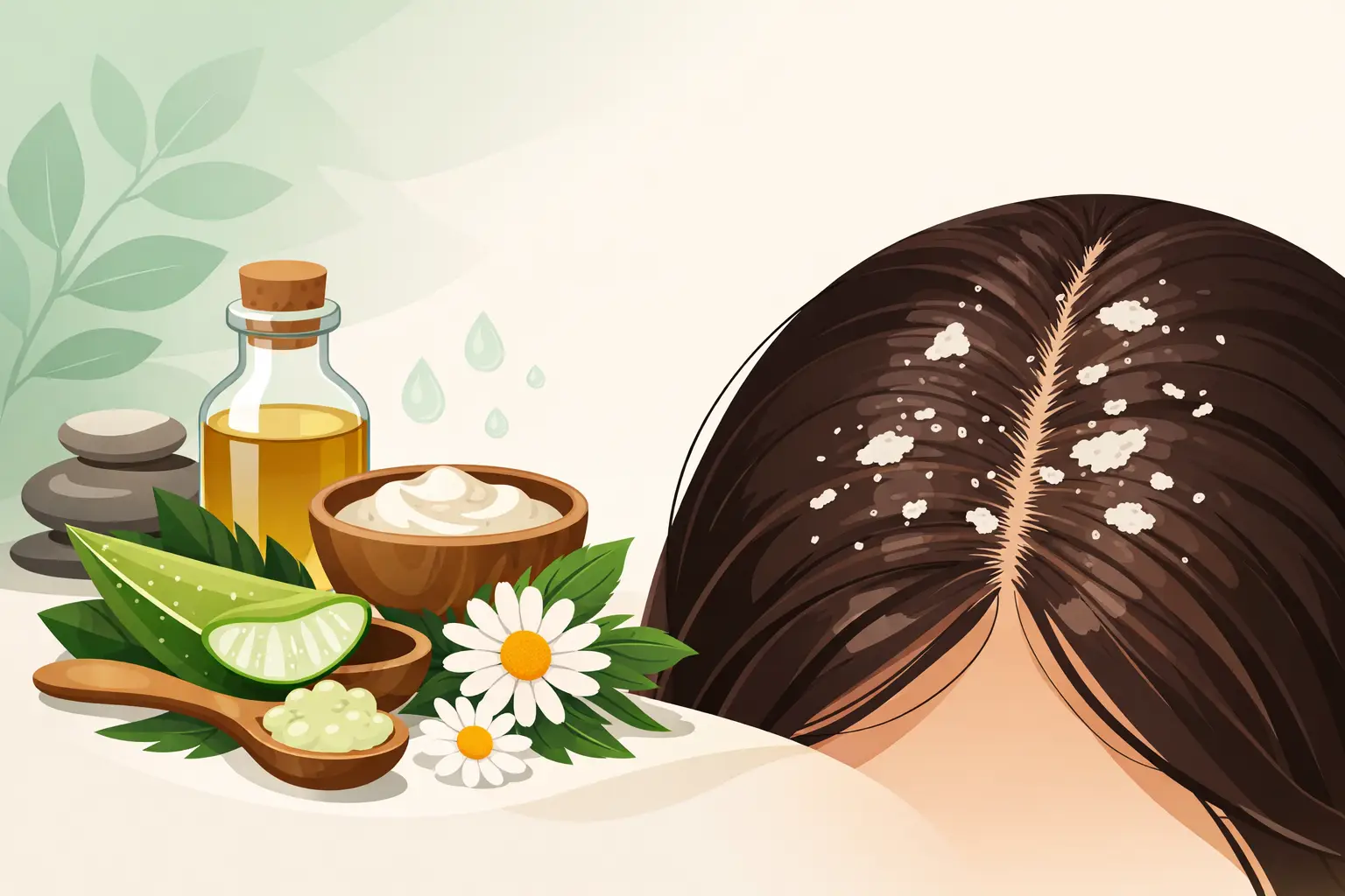 Tratamento natural para couro cabeludo descamando